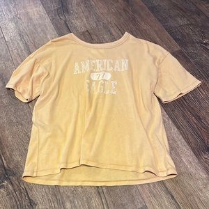 yellow american eagle shirt